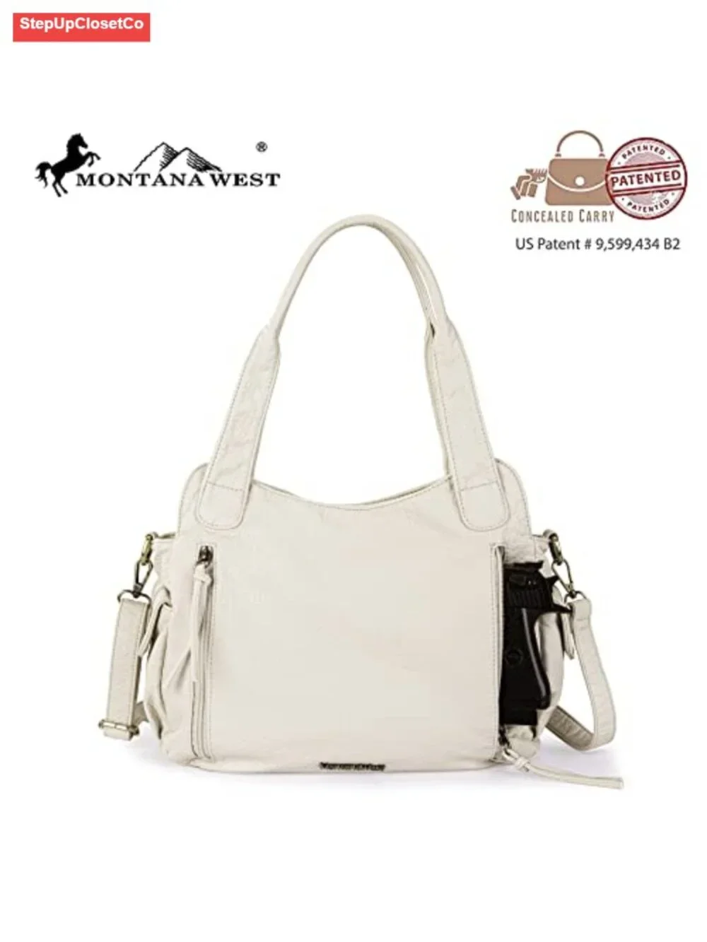 Faux Leather Hobo Handbag with Crossbody Strap, Large Soft Purse